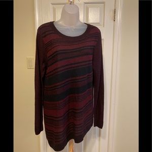 Apt.9 - Woman’s high & low striped sweater, Size: L